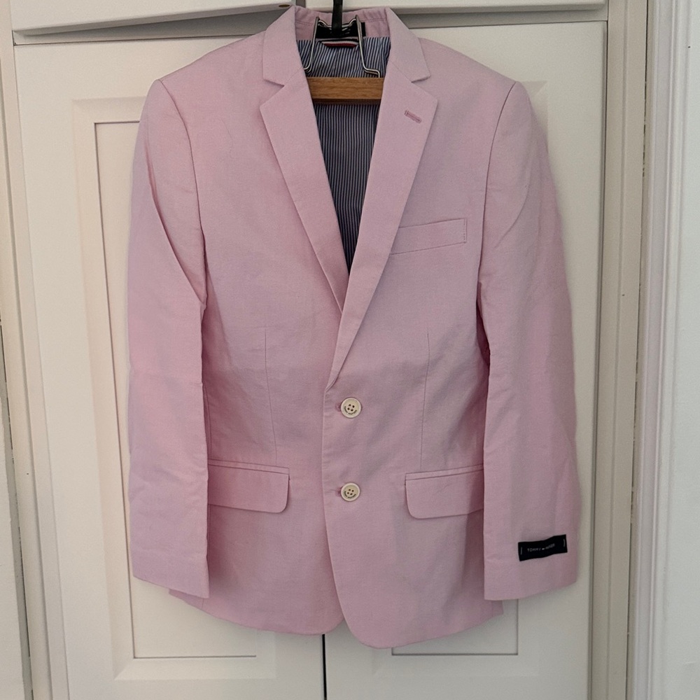 Tommy Hilfiger Boys Pink Suit Blazer Size 10 NWT